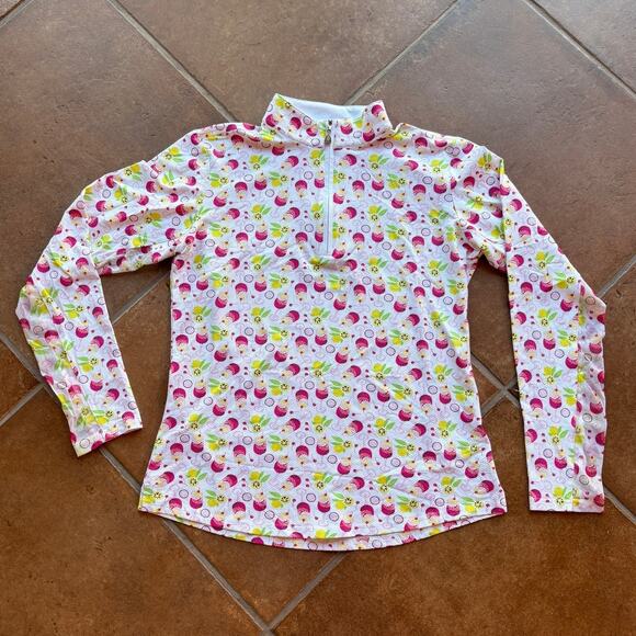 San Soleil NWT UV 50+ Long Sleeve Cooling Quarter Zip Polo Golf Shirt size M - Picture 11 of 11